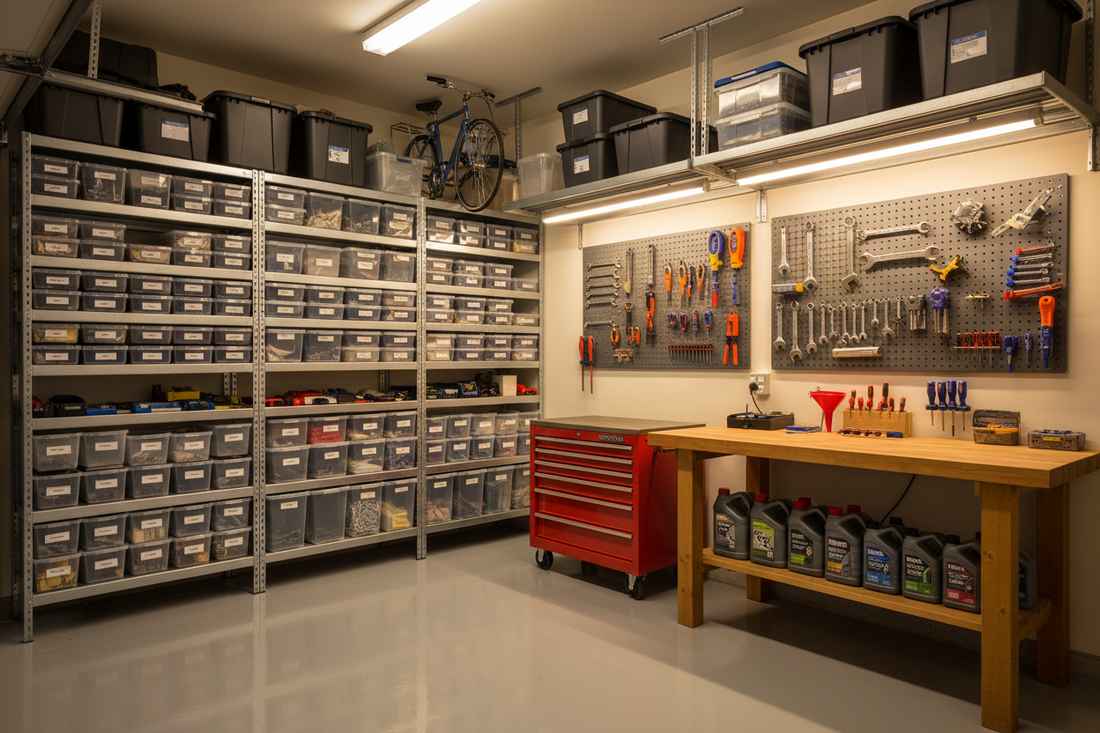 Building an Efficient Garage with Storage & Transport, Oil System Tools, and Hand Tools