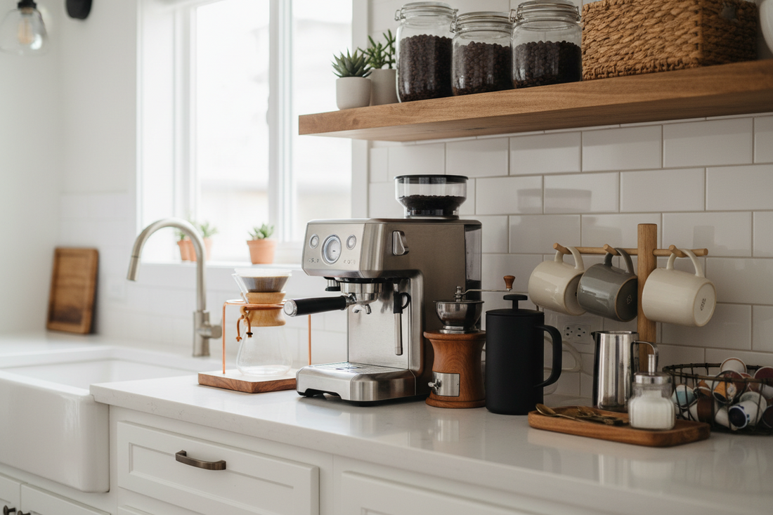 Create the Perfect Coffee Station with Coffee, Small Appliance Parts & Accessories, and Kitchen Fixtures