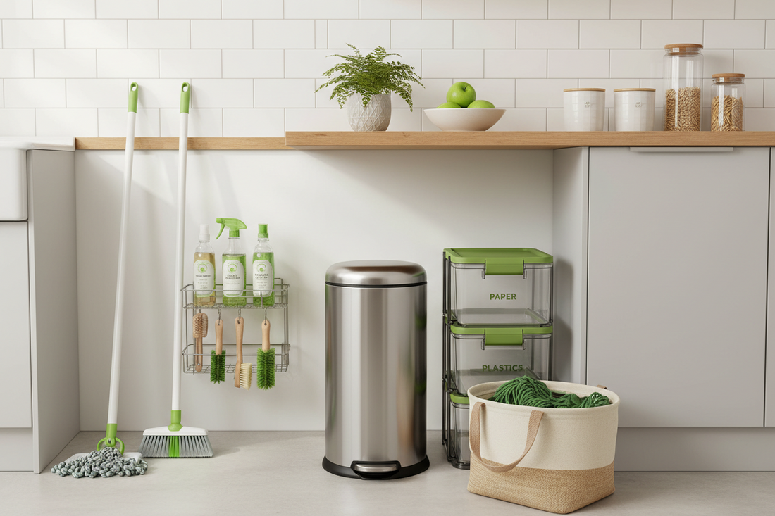 Creating a Cleaner and More Efficient Home with Cleaning Tools, Trash, and Paper & Plastic