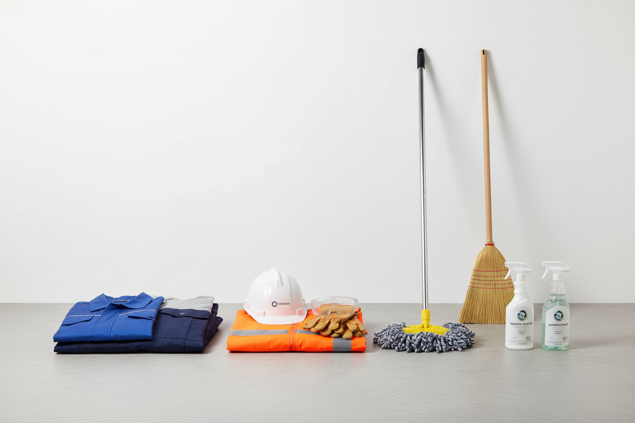 Workplace Safety Starts with Personal Protective Equipment, Uniforms, and Cleaning Tools