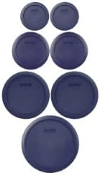 Pyrex 7202-PC, and 7402-PC Dark Blue Plastic Lids by Pyrex