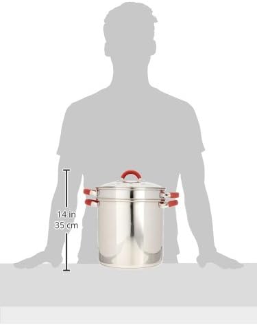 EXCELSTEEL 12 Qt Multifunction Stainless Steel Pasta Cooker - Image 6