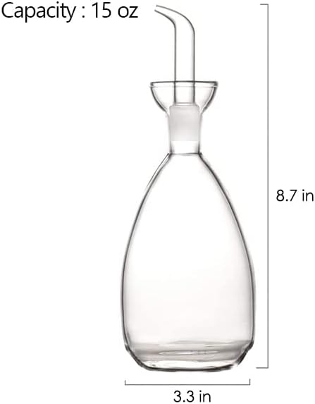 Affogato Glass Oil Bottle with Spout, Olive Oil Dispenser Vinegar Drizzler - Image 6