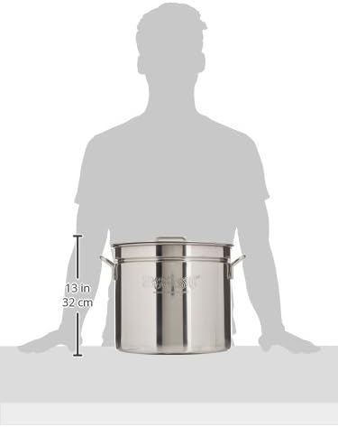 Bayou Classic 1124 24-qt Stainless Stockpot w/Lid And Basket Includes Vented - Image 3