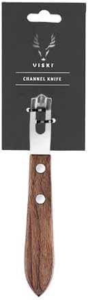 Viski Channel Knife, Citrus Zester and Orange Peeler Tool, Walnut Wood and - Image 13