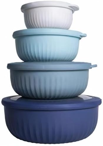 COOK WITH COLOR Prep Bowls with Lids- Wide and Deep Nesting Plastic Small - Image 9