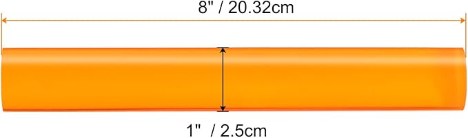 HARFINGTON Acrylic Clay Roller 8 Inch x 1 Inch Solid Non-Stick Plastic Round - Image 2