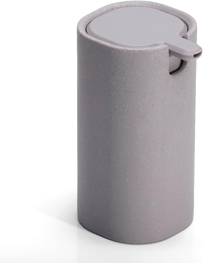 LINE+ARC Modern Easy-to-Press Soap Dispenser. No-Rust Cute Bathroom Beige by LINEARC
