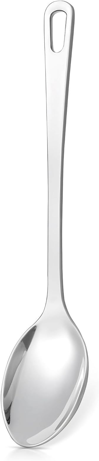 Stainless Steel Cooking Spoon, Solid Metal Serving Spoon, Heavy Duty Sturdy by Unknown