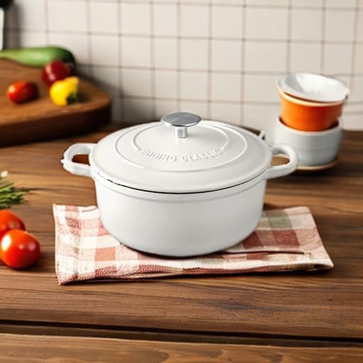 EDGING CASTING Dutch Ovens Enameled Cast Iron Covered 5.5 Quart Dutch Oven - Image 5