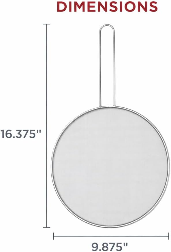 HIC Kitchen Splatter Screen, 18/8 Stainless Steel - Image 5