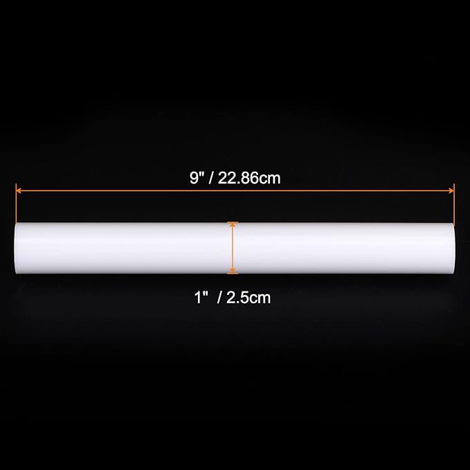 HARFINGTON Acrylic Clay Roller 9 Inch x 1 Inch Solid Non-Stick Plastic Round - Image 2