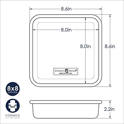 Nordic Ware - 47500 Nordic Ware Naturals Aluminum Commercial 8" x 8" Square - Image 7