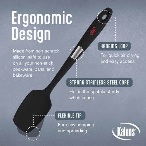 Kaluns Silicone Spatula Set, 4 Rubber Spatulas 600°F Heat Resistant, Nonstick - Image 4