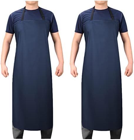 VWELL Waterproof Rubber Vinyl Apron 41.5" Heavy Duty Work Apron Durable by VWELL