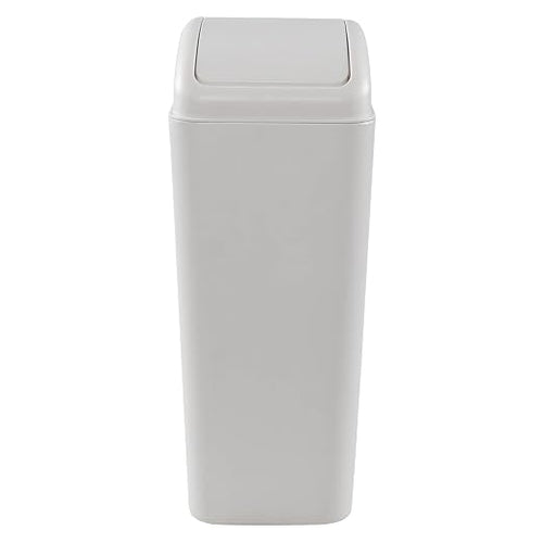 3.5 Gallons/14 Liter Small Trash Can, Plastic Swing Lid Garbage Bin，9.8" x 6.6" by Leendines