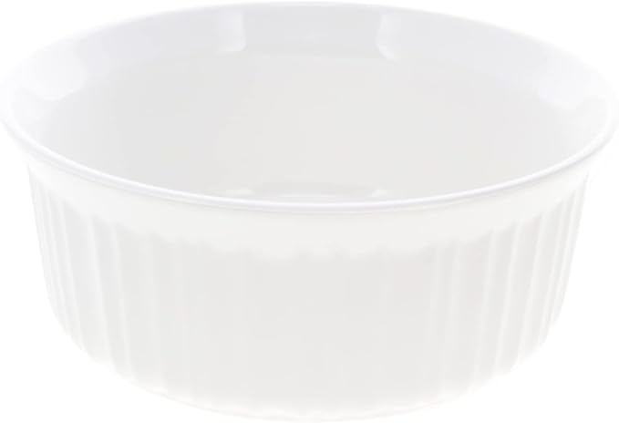 CorningWare FS5 1.5qt Round French White Casserole Dish & F-5-PC 1.5qt French - Image 2