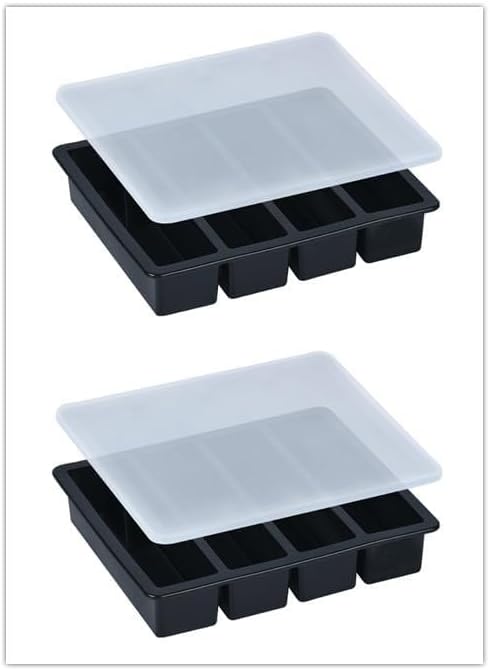 LONGFITE Large and Long Ice Cube Tray 2 Pack Silicone Freezing Container Sticks - Image 2