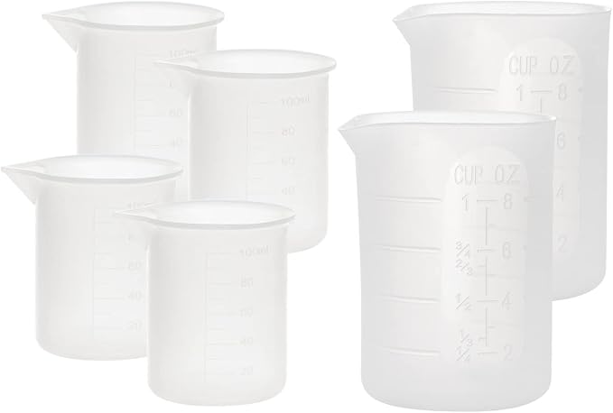 Gartful 250ml & 100ml Silicone Measuring Cups, Silicone Mixing Cups by Gartful