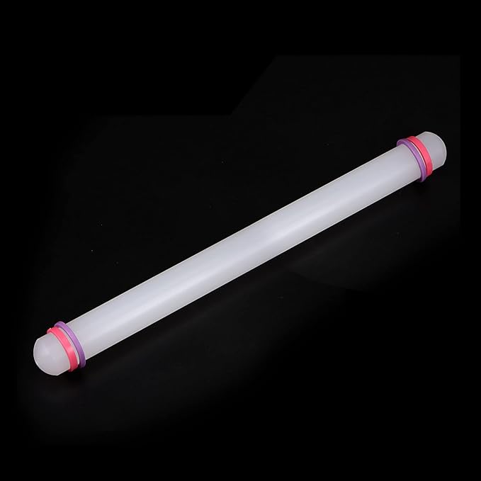 HARFINGTON Fondant Rolling Pin 18 Inch x 0.98 Inch Adjustable Guide Rings - Image 3