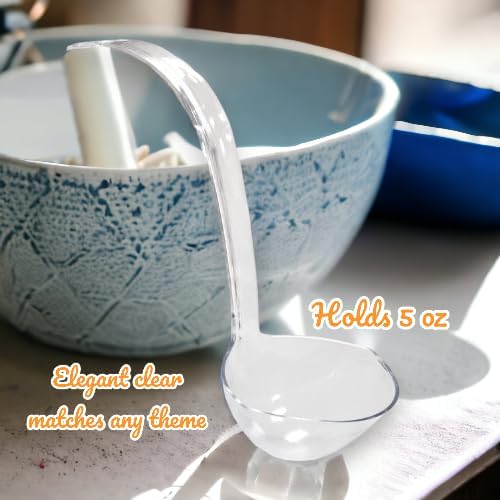 Lot of 2 Clear Plastic Punch Bowl Ladles 5 oz - Image 2