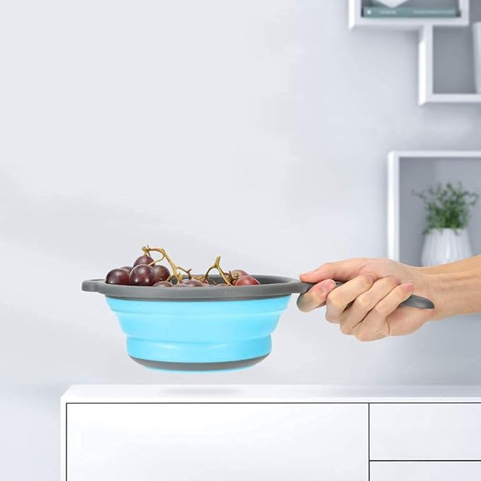 Kitchen Foldable Silicone Strainer Colanders, Collapsible Colanders - Image 7