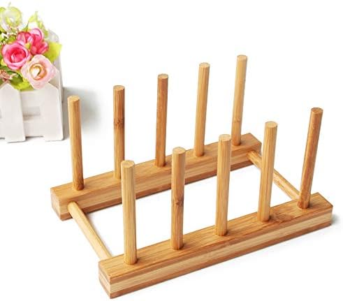 YWSHF Bamboo Wooden Dish Rack Dishes Drainboard Drying Drainer Storage Holder - Image 6