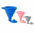 3PCS Silicone Funnel Set, Flexible Rubber Kitchen Funnels by Unknown