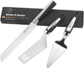 Pie Server Spatula and Cake Cutter Slicer, Stainless Steel Set by Paxnok