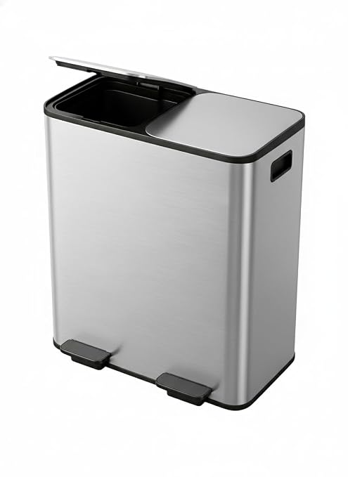Garvee Double Trash Can, 2 x 8 gal Garbage Can - Image 7
