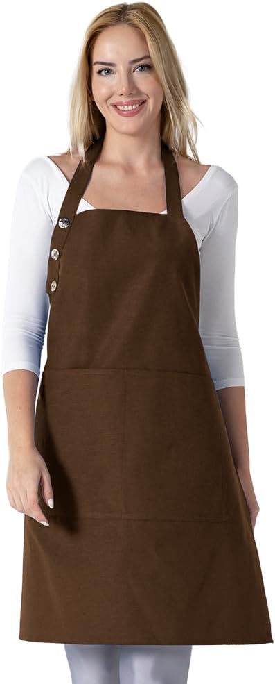 TOSHE Kitchen Apron Waterdrop Resistant Cotton Apron by TOSHE