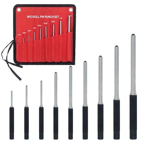 9-Piece Roll Pin Punch Set by AIMUNOK