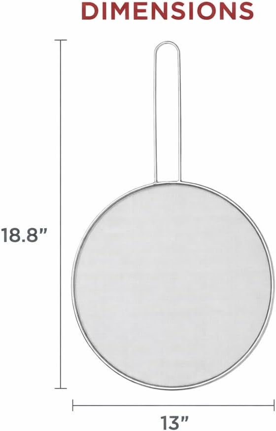 HIC Kitchen Splatter Screen, 18/8 Stainless Steel - Image 5