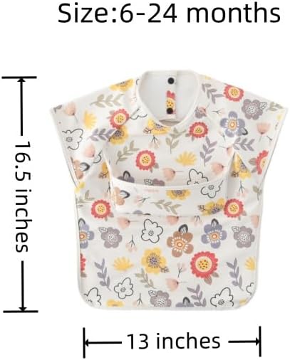 Waterproof Baby Bibs, Infant Toddler Extra Cover Feeding Bib - Image 8