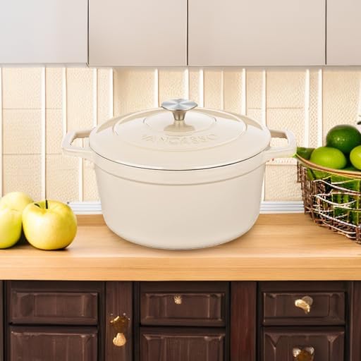 vancasso Cast Iron Dutch Oven, 6 QT Round Pot - Image 5