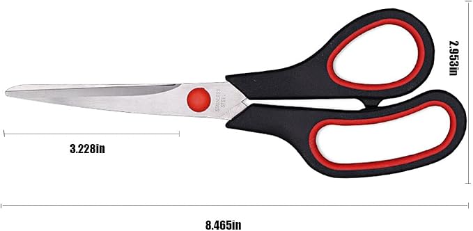 Scissors, 8.5 Inch Ultra Sharp Shears, Comfort-Grip Handles Household - Image 2
