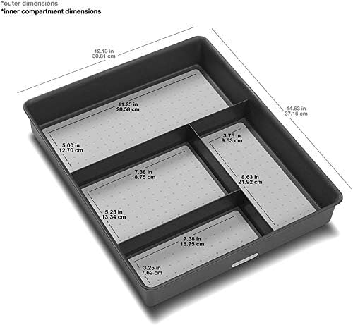 madesmart 4 Compartment Drawer Organizer, Office Tools, & Small Household Items - Image 4