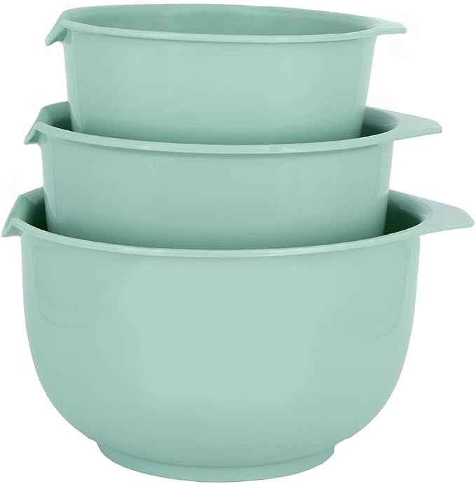 Glad Mixing Bowls with Pour Spout, BPA Free, Dishwasher Safe Plastic | Kitchen by GladTrashFoodStorage