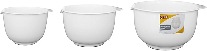 Glad Mixing Bowls with Pour Spout, BPA Free, Dishwasher Safe Plastic | Kitchen - Image 5