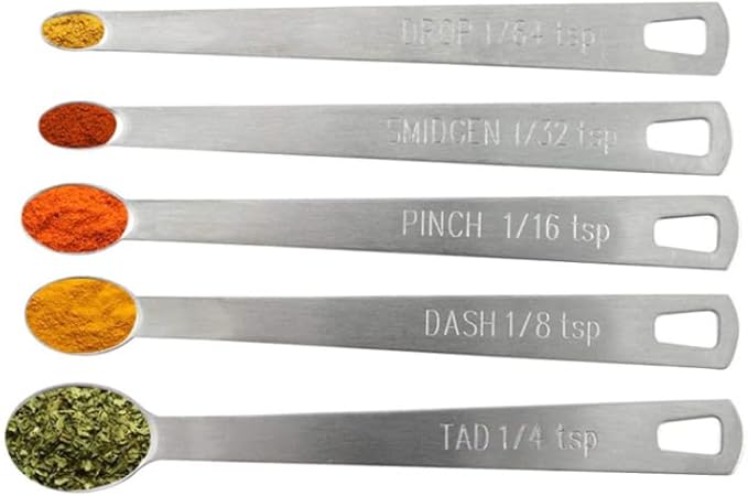 LIUSM Mini Measuring Spoons Set, Stainless Steel Measuring Spoons Set - Image 2