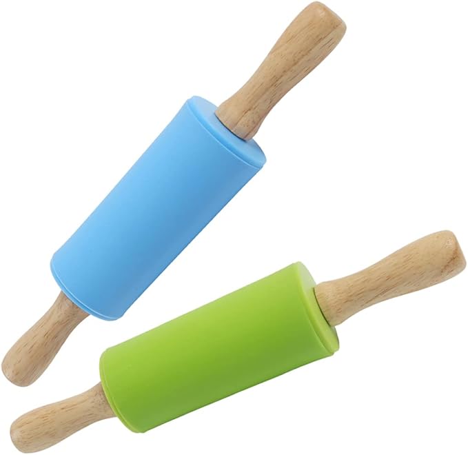Koogel 2PCS Small Rolling Pin, 9 Inch Kids Rolling Pin by KOOGEL