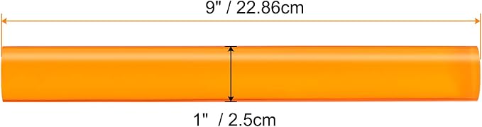 HARFINGTON Acrylic Clay Roller 9 Inch x 1 Inch Solid Non-Stick Plastic Round - Image 2