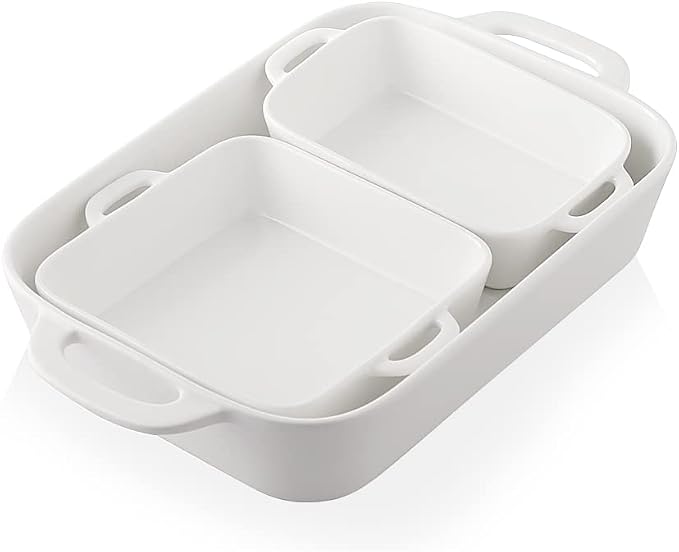 Sweejar Ceramic Bakeware Set, Rectangular Baking Dish by Sweejarco1949