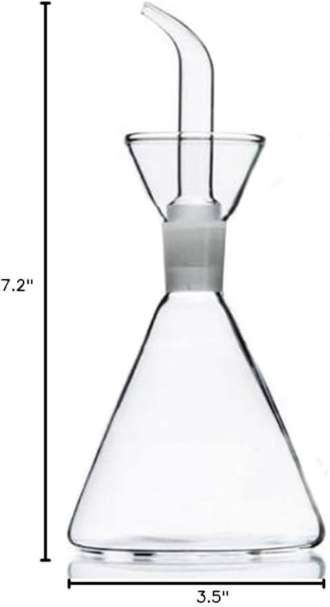 ELETON Conical 8 oz Glass Oil Dispenser – No Drip Olive Oil Cruet - Image 10