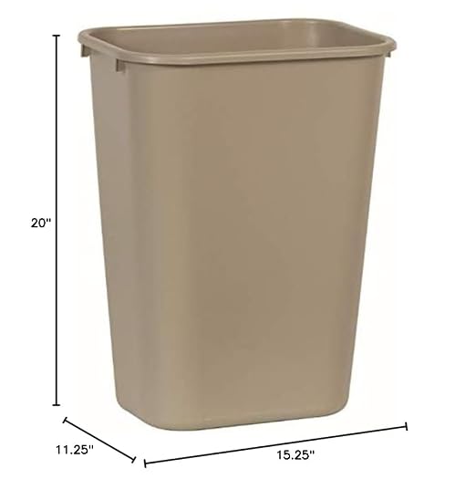 Rubbermaid Commercial Products Deskside Wastebasket/Trash Can, - Image 3