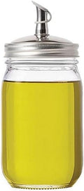 Jarware Stainless Steel Oil Cruet Lid, Regular Mouth Mason Jar Pour Spout Lid by Jarware