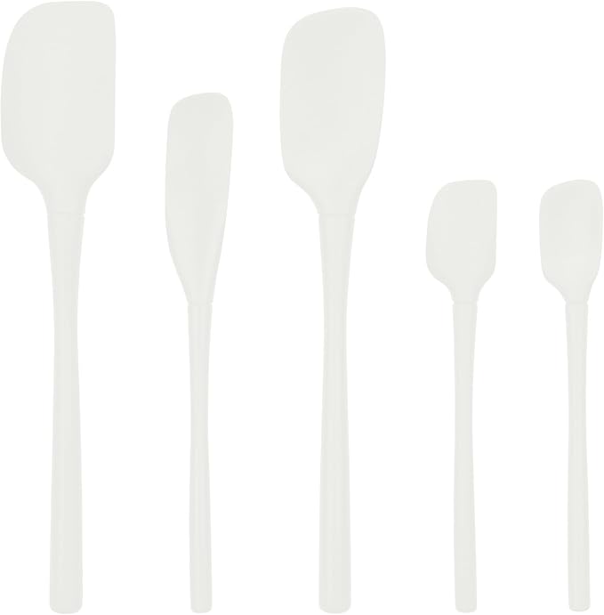 Tovolo Flex Core 5 Piece Silicone Spatula Set Heat Resistant All Silicone by Tovolo