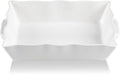 Sweejar Casserole Dishes for Oven, Ceramic 9x13 Baking Dish, Wave Edge Bakeware by Sweejarco1949