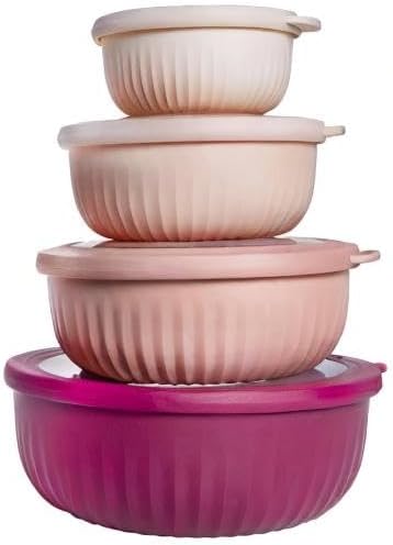 COOK WITH COLOR Prep Bowls with Lids- Wide and Deep Nesting Plastic Small - Image 10