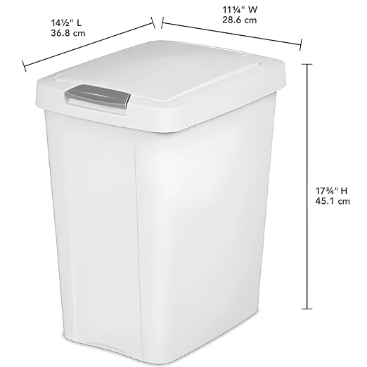 7.5 Gallon White Wastebasket - Image 3